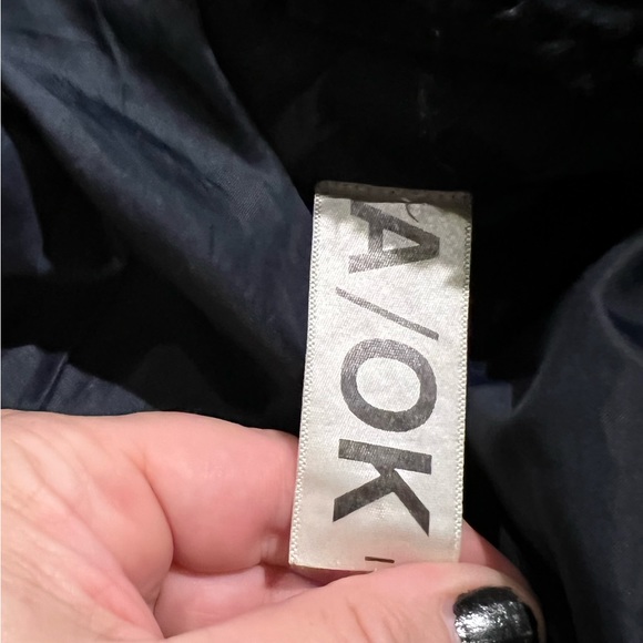 A/OK Faux Fur Coat Black Jacket Cozy Luxurious Glam Winter M/L - Picture 9 of 13